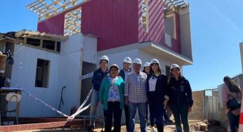 Coordinadora para la Reconstrucción constata avance de obras de la primera vivienda definitiva industrializada en Viña del Mar