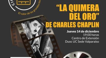 Charles Chaplin llega a la pantalla grande del Centro de Extensión Duoc UC Sede Valparaíso en la función de cine este jueves