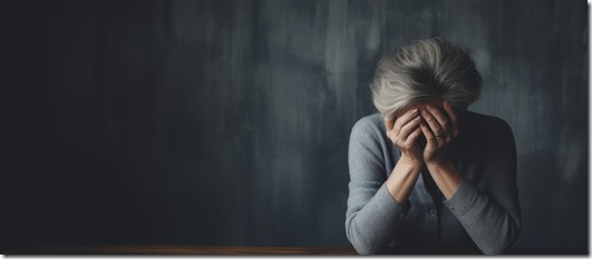 Depressed elderly widow in need of support on International Widows Day