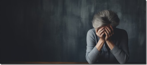 Depressed elderly widow in need of support on International Widows Day