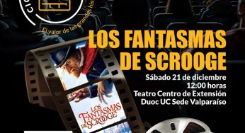 Un clásico navideño para toda la familia vuele a la pantalla grande del Centro de Extensión Duoc UC el mediodía del sábado con la Película “Los Fantasmas de Scrooge”